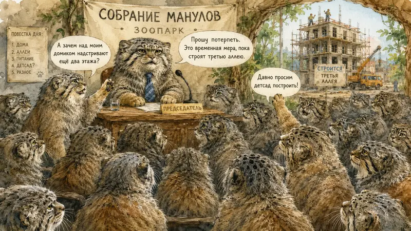 A photograph of a Pallas's cat