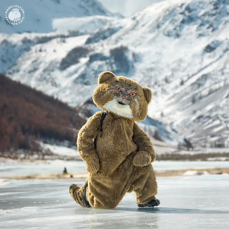 A photograph of a Pallas's cat