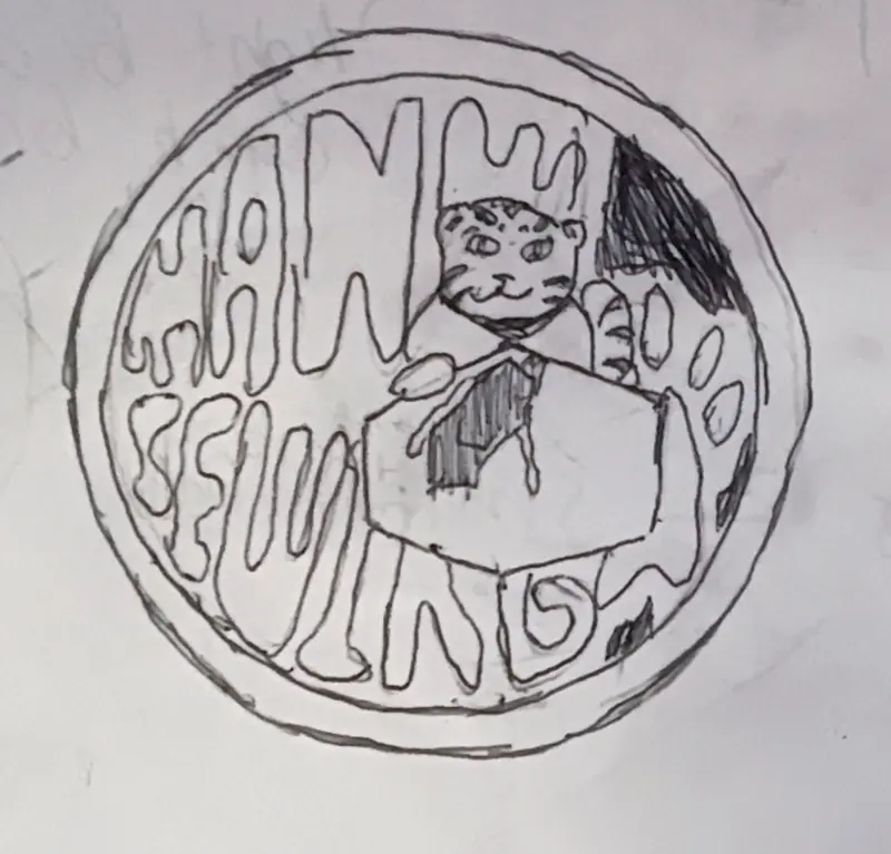 Pallas's cat themed sewing logo