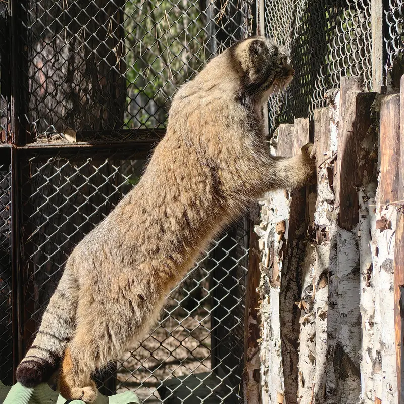 A photograph of a Pallas's cat