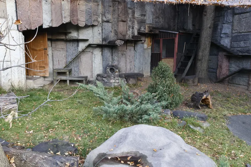 A photograph of Timofey in Moscow zoo