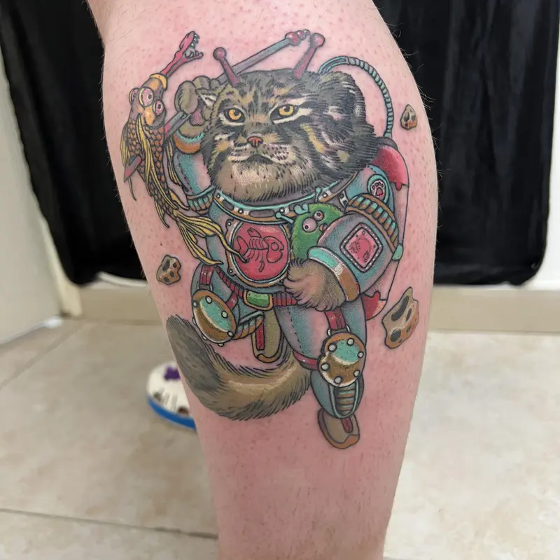 A photograph of a Pallas's cat