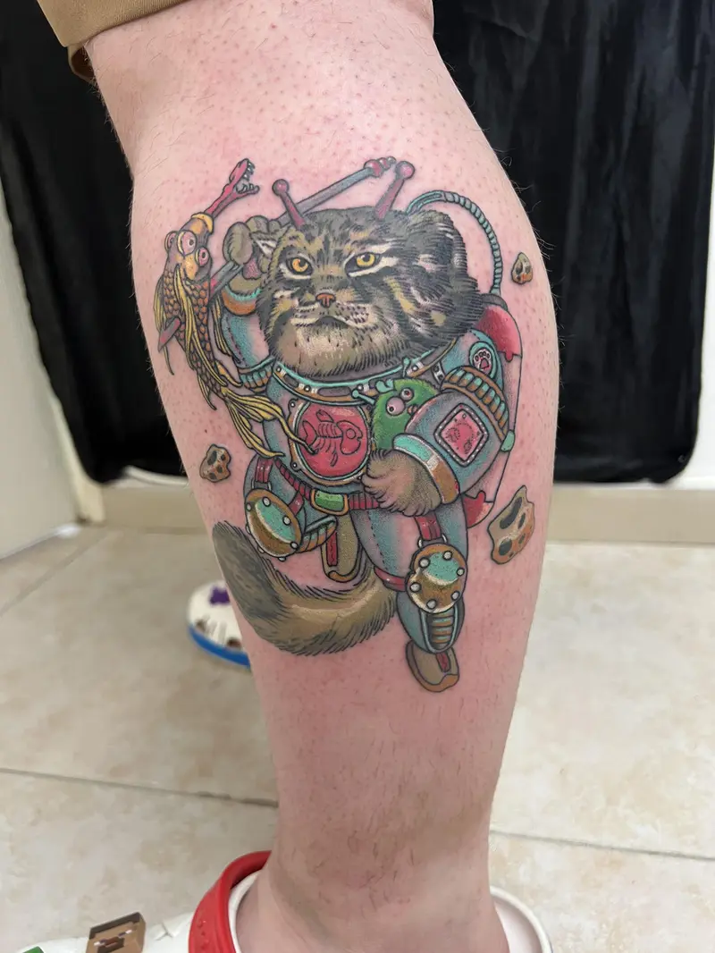 Showcasing my manul tattoos! (As of 23/02/2026)