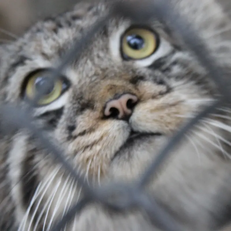 A photograph of a Pallas's cat in Novosibirsk Zoo