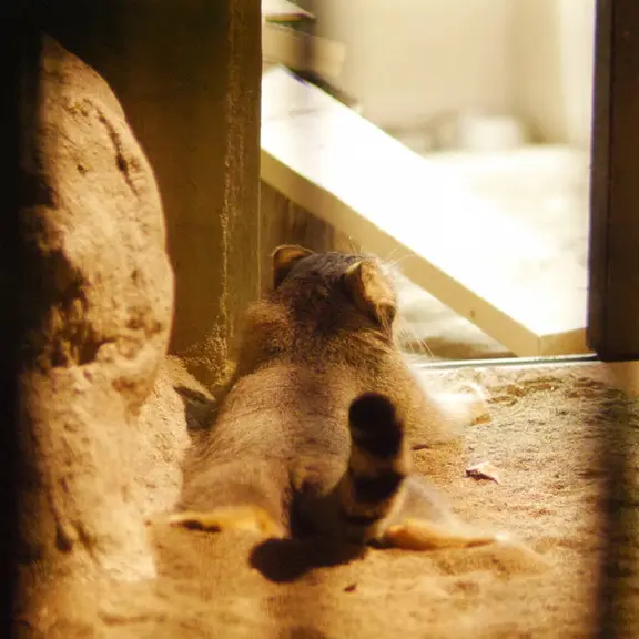 A photograph of a Pallas's cat in Nogeyama Zoo