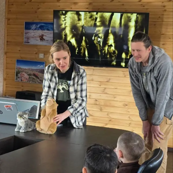 A photograph of a Pallas's cat