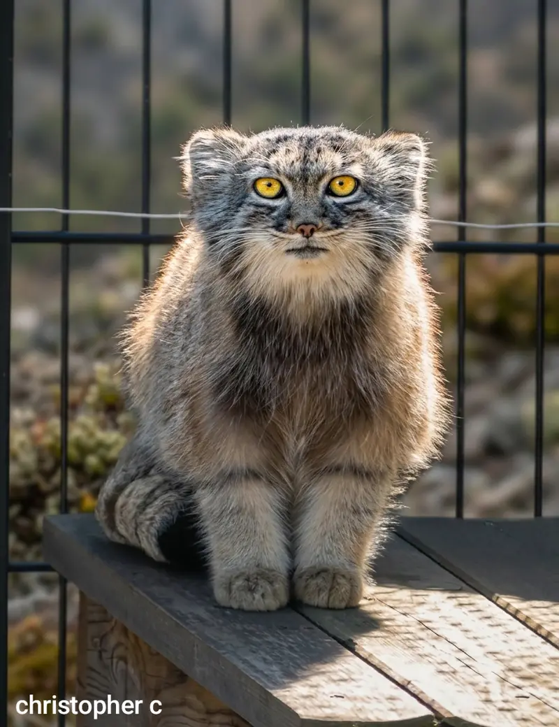 A photograph of a Pallas's cat in Bio-Topia Dunkerque
