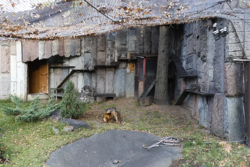 A photograph of Timofey in Moscow zoo