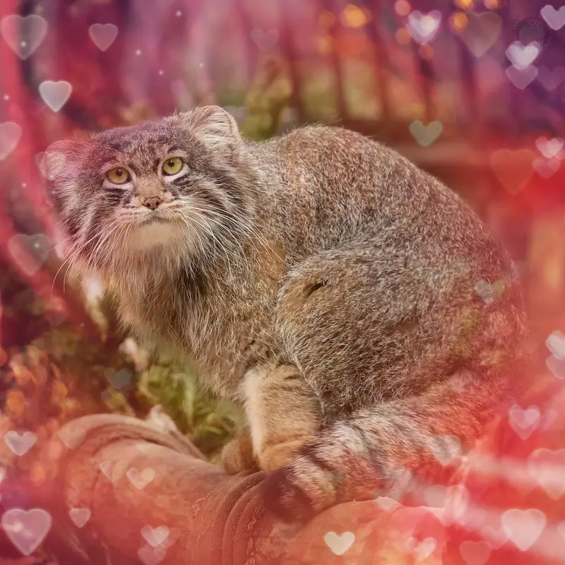 A photograph of a Pallas's cat