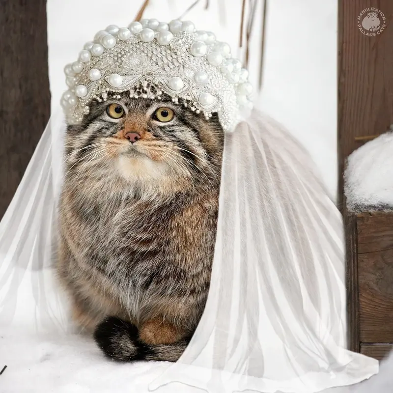 A photograph of a Pallas's cat