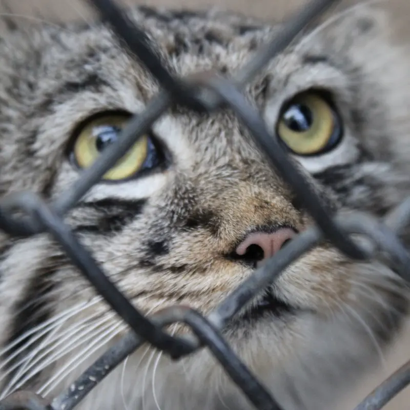 A photograph of a Pallas's cat in Novosibirsk Zoo