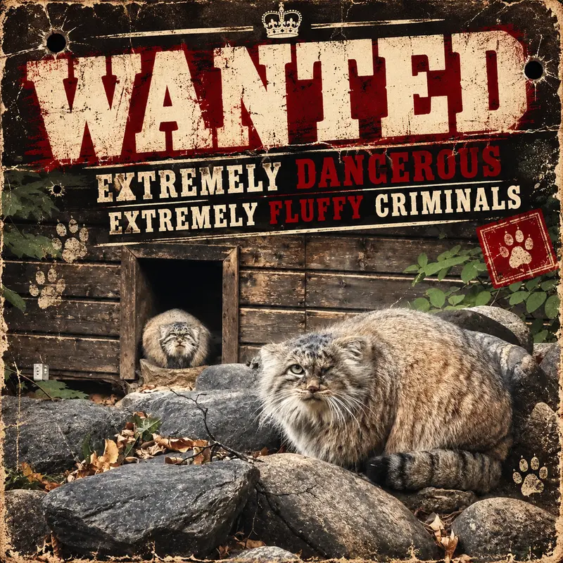 A photograph of a Pallas's cat