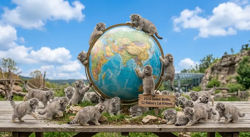 A photograph of a Pallas's cat