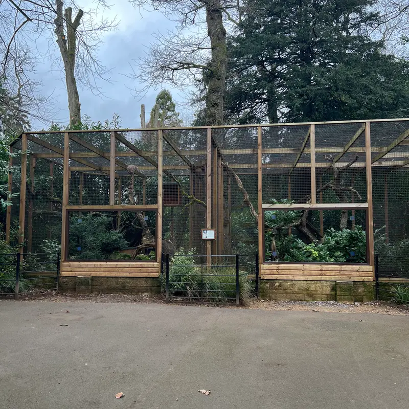 A photograph of Penelope and Sayan in Cotswold Wildlife Park and Gardens