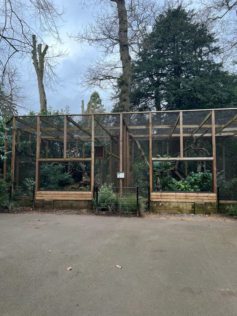 A photograph of Penelope and Sayan in Cotswold Wildlife Park and Gardens